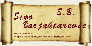 Simo Barjaktarević vizit kartica